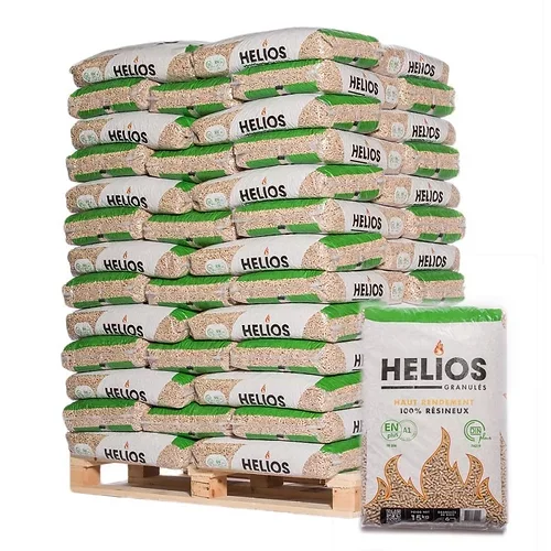 HELIOS Premium Houtpellets – 975 kg – 65 Zakken