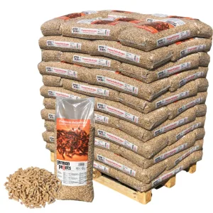 Premium Duitse houtpellets  990 kg pallet 66 zakken van 15 kg